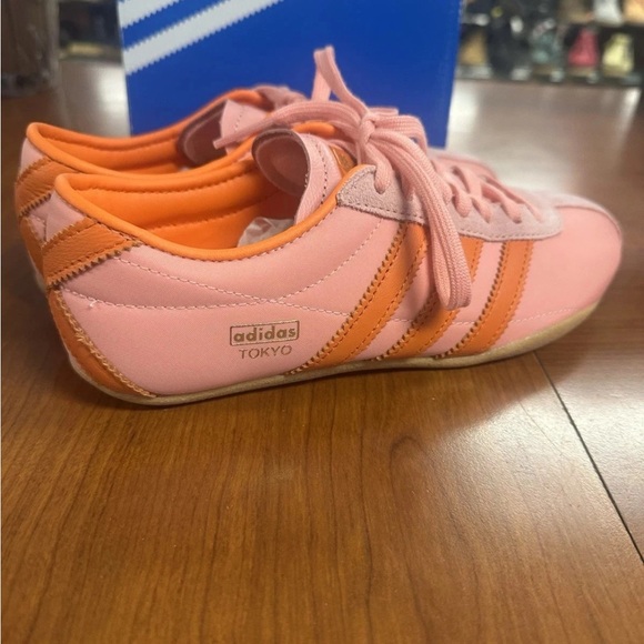 Adidas Women's Tokyo Sneakers Nylon Semi Pink Spark Orange Size 7.5 - Picture 4 of 8